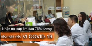 Nhận trợ cấp ốm đau 75% lương nếu nghỉ việc vì bệnh Covid-19