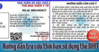 (Tiếng Việt) Hướng dẫn tra cứu thời hạn sử dụng thẻ BHYT mới nhất