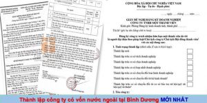 (Tiếng Việt) Thành lập công ty có vốn nước ngoài tại Bình Dương mới nhất