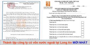 (Tiếng Việt) Thành lập công ty có vốn nước ngoài tại Long An mới nhất