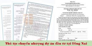 Thủ tục chuyển nhượng dự án đầu tư tại Đồng Nai