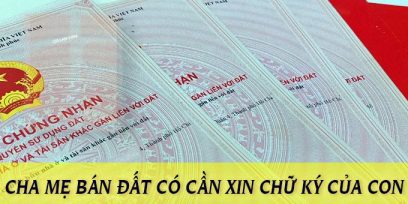 (Tiếng Việt) Cha mẹ bán đất có phải xin chữ ký của con?