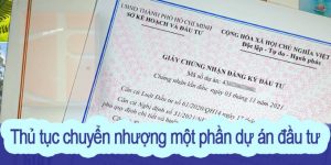 Latest procedure for transferring part of the investment project