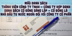 (Tiếng Việt) Mẫu Danh sách thành viên công ty TNHH, Công ty hợp danh, danh sách cổ đông sáng lập và cổ đông là nhà đầu tư nước ngoài đối với công ty cổ phần năm 2022