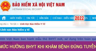 (Tiếng Việt) Mức hưởng BHYT khi khám bệnh đúng tuyến năm 2022