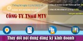 (Tiếng Việt) Thủ tục thay đổi nội dung đăng ký kinh doanh của Công ty TNHH MTV