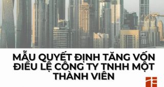 Mẫu quyết định tăng vốn điều lệ Công ty TNHH Một thành viên